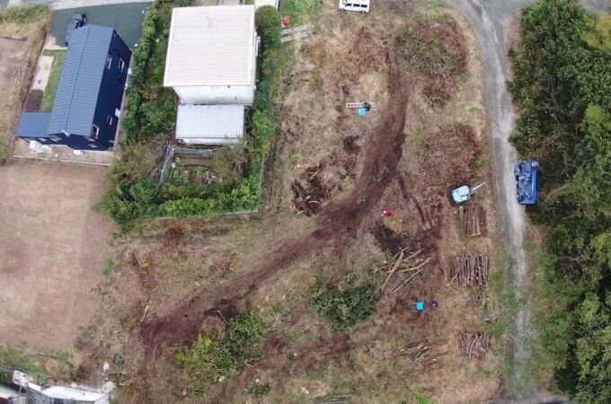 用地伐開（宅地造成前の森林の整備）